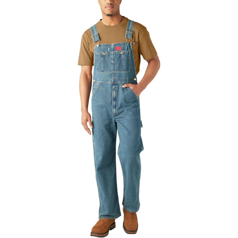 🛠️ Men's Work Bib Overalls – Durable Cotton, Adjustable Straps, Tool Pockets 👖