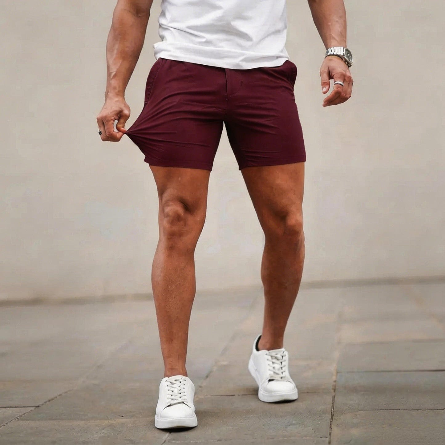 🔥 Limited-Time Sale ✨ Men’s 5-Inch Stretch Chino Shorts | Slim Fit Casual Summer Shorts 👖☀️