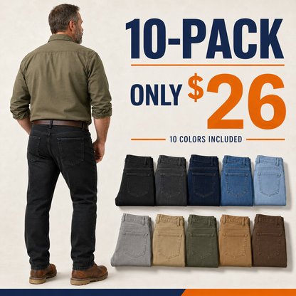 🔥 Last Day Promotion ✨ Men’s Stretch Flex Jeans | 7-Pocket Comfort Denim Pants | Slim Fit Casual Trousers with Functional Pockets for Everyday Wear 👖