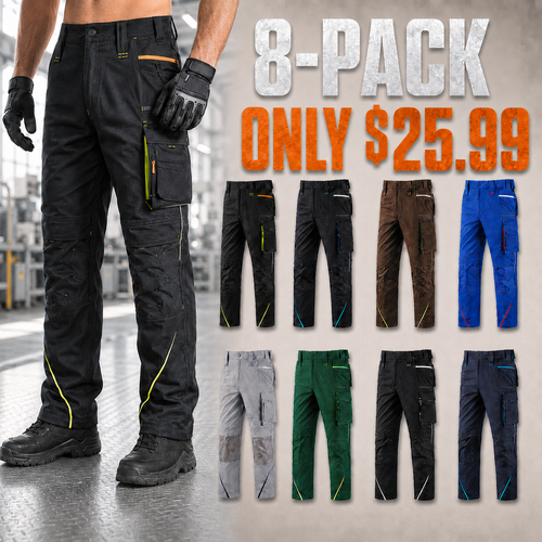 🔥 Limited-Time Sale ✨ Men’s Cargo Work Pants | Durable Multi-Pocket Utility Trousers | Comfortable Casual Workwear 👖