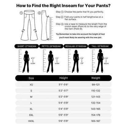 💘Women’s High-Waist Wide Leg Pants – Business Casual Yoga Dress Pants with Pockets