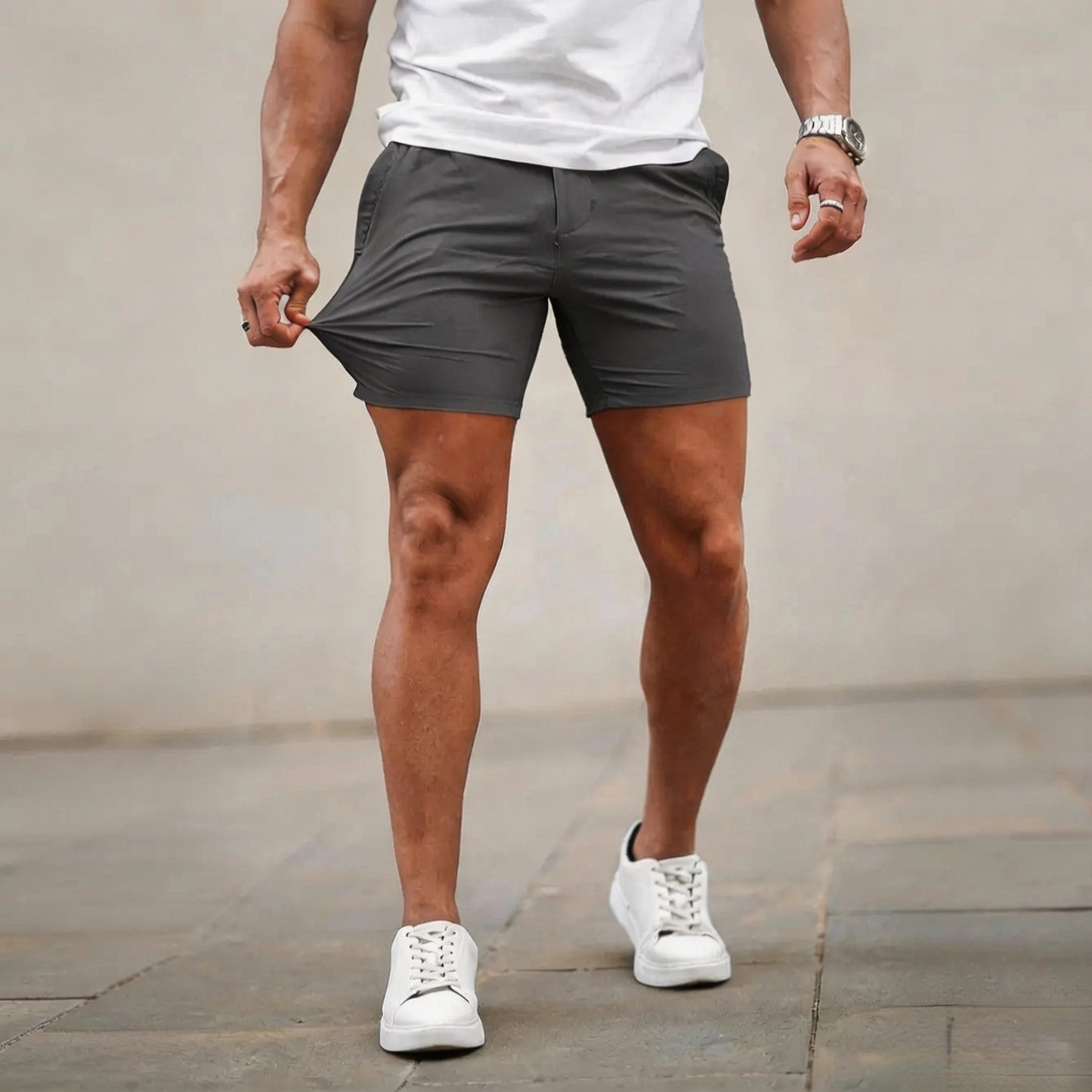 🔥 Limited-Time Sale ✨ Men’s 5-Inch Stretch Chino Shorts | Slim Fit Casual Summer Shorts 👖☀️