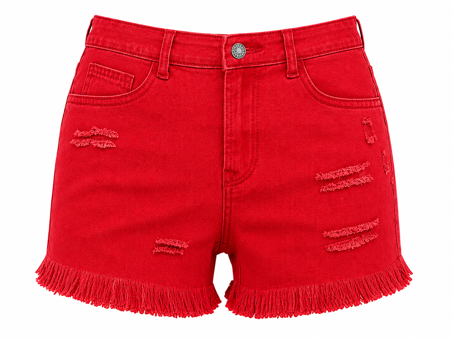 ✨ Women's Mid-Rise Denim Shorts – Stretchy Casual Summer Shorts with Pockets