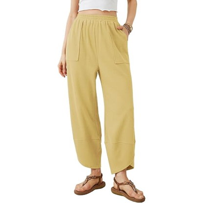⚡Last stock⚡-👖 Women's Casual Baggy Wide-Leg Trousers with Elastic Waist