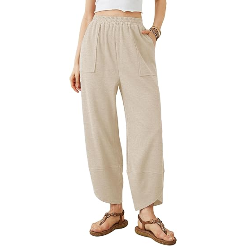 ⚡Last stock⚡-👖 Women's Casual Baggy Wide-Leg Trousers with Elastic Waist
