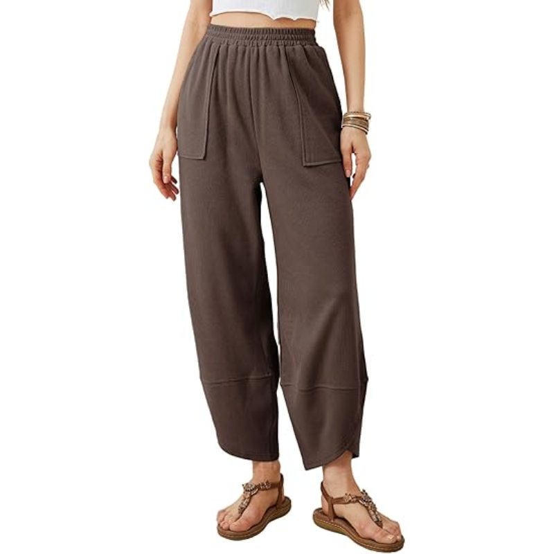 ⚡Last stock⚡-👖 Women's Casual Baggy Wide-Leg Trousers with Elastic Waist