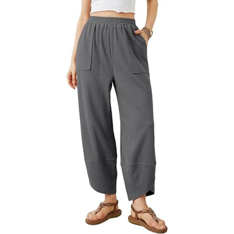 ⚡Last stock⚡-👖 Women's Casual Baggy Wide-Leg Trousers with Elastic Waist