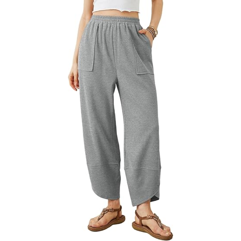 ⚡Last stock⚡-👖 Women's Casual Baggy Wide-Leg Trousers with Elastic Waist