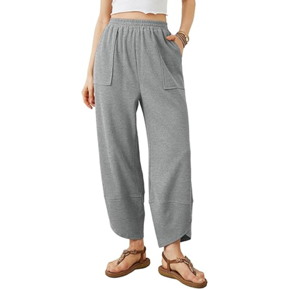⚡Last stock⚡-👖 Women's Casual Baggy Wide-Leg Trousers with Elastic Waist