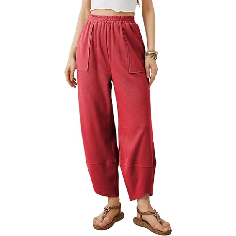 ⚡Last stock⚡-👖 Women's Casual Baggy Wide-Leg Trousers with Elastic Waist