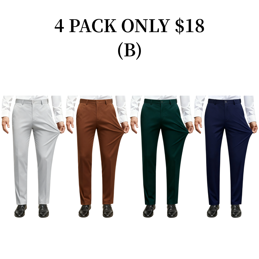 🔥Hot Sale🎉Men's Stretch Golf Dress Pants🔥8-Pack - All Colors Included, Only $25.98