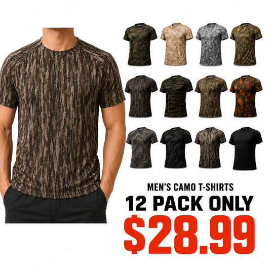 🔥 Limited-Time Sale ✨ Men’s Moisture-Wicking Hunting Shirt | Odor-Control Outdoor Performance Top | Short Sleeve Casual Base Layer 🌿👕