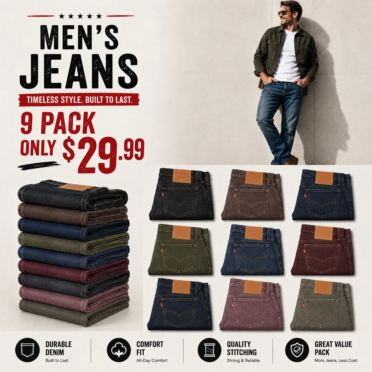 🔥 Clearance Sale — Limited Stock! 🔥ORIGINAL FIT JEANS