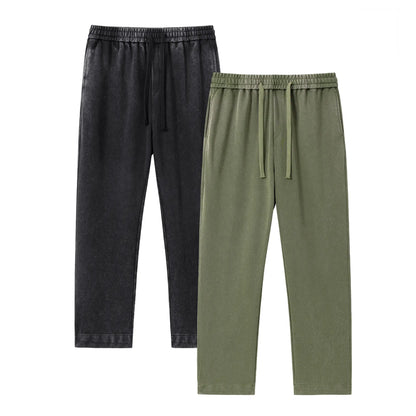 🔥 Limited-Time Sale ✨ Men’s Acid Wash Sweatpants | Solid Color Cotton Casual Jogger Pants | All-Season Comfort Wear 👖