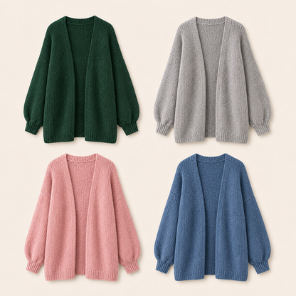 🔥 Limited-Time Sale ✨ Women’s Oversized Cardigan Sweater | Lantern Sleeve Open Front Knit Top | Lightweight Fall Casual Layering Wear 🍂