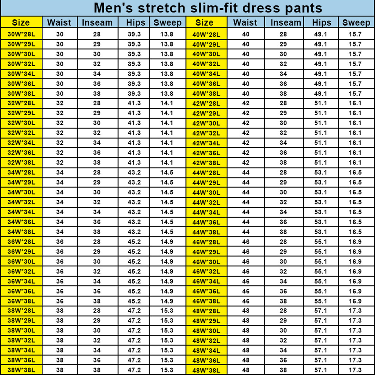 🔥Men's Slim Fit Stretch Golf Pants🔥 10-Pack - All Colors Included, Only $23.99