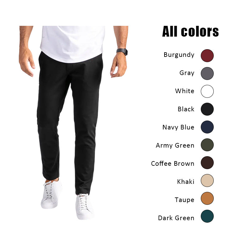 🔥Men's Slim Fit Stretch Golf Pants🔥 10-Pack - All Colors Included, Only $23.99