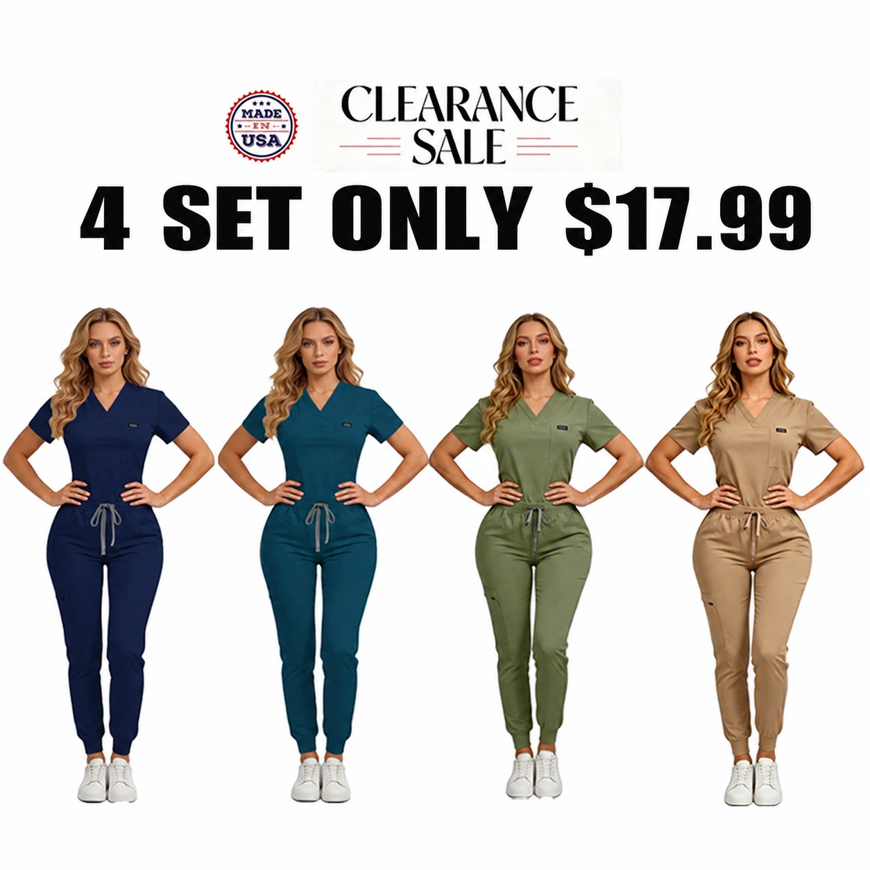 Women's Daily Wear Two-Piece Outfit, Anti-Pilling Lightweight Breathable Multi-Pocket Top & Side Pocket Jogger Pants for Casual, Travel & Lounge Daily Suits