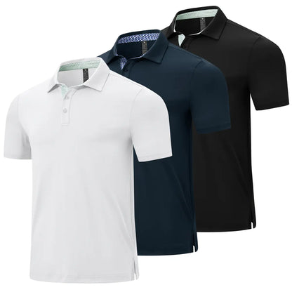 🔥 Limited-Time Sale ✨ Men’s Classic Polo Shirt | Contrast Collar Short Sleeve Golf & Casual Performance Top 👕🏌️‍♂️