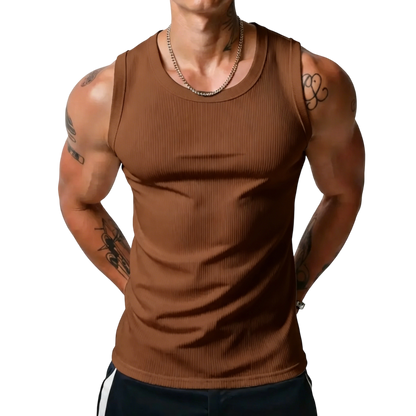 ⏰Final 3 hours 80% OFF🔥Men’s Wide Strap Ribbed Tank Top, High Stretch Breathable Muscle Tank, Heavyweight Drapey Fit Gym & Casual Sleeveless Shirt