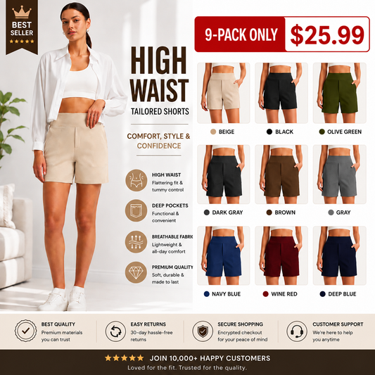 Women's high-waisted running yoga shorts