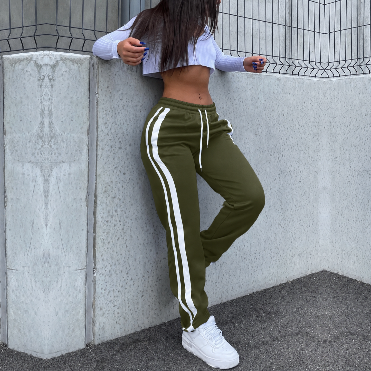 🔥 Limited-Time Sale ✨ Women’s Striped Athletic Pants | Casual Comfort Lounge Trousers | Year-Round Activewear for Everyday & Back to School 🎒👖