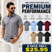 8-PACK $25.95(Gray+Light Blue+Navy Blue+Burgundy+White+Khaki+Olive Green+Black)