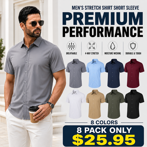 Mens Muscle Fit Dress Shirts