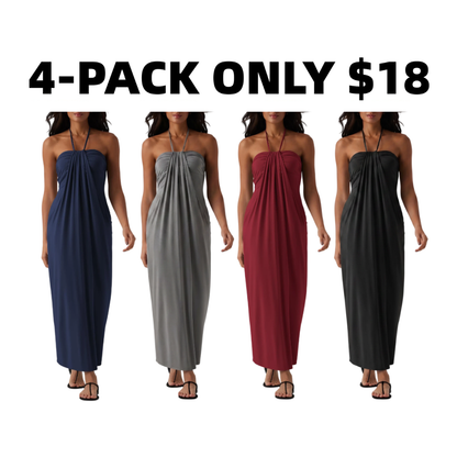 ❤️DEALS FOR YOU-Women's Halter Tie Back Maxi Dress