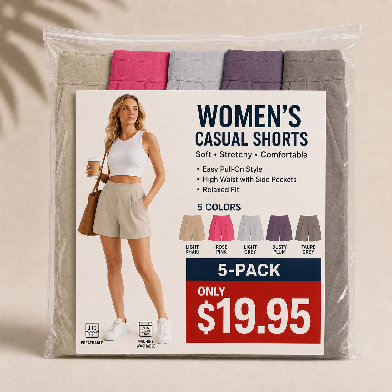 🔥 Limited-Time Sale ✨ Women’s High Waisted Summer Shorts | Casual Athletic Shorts with Pockets | Trendy Outdoor Comfort Wear ☀️