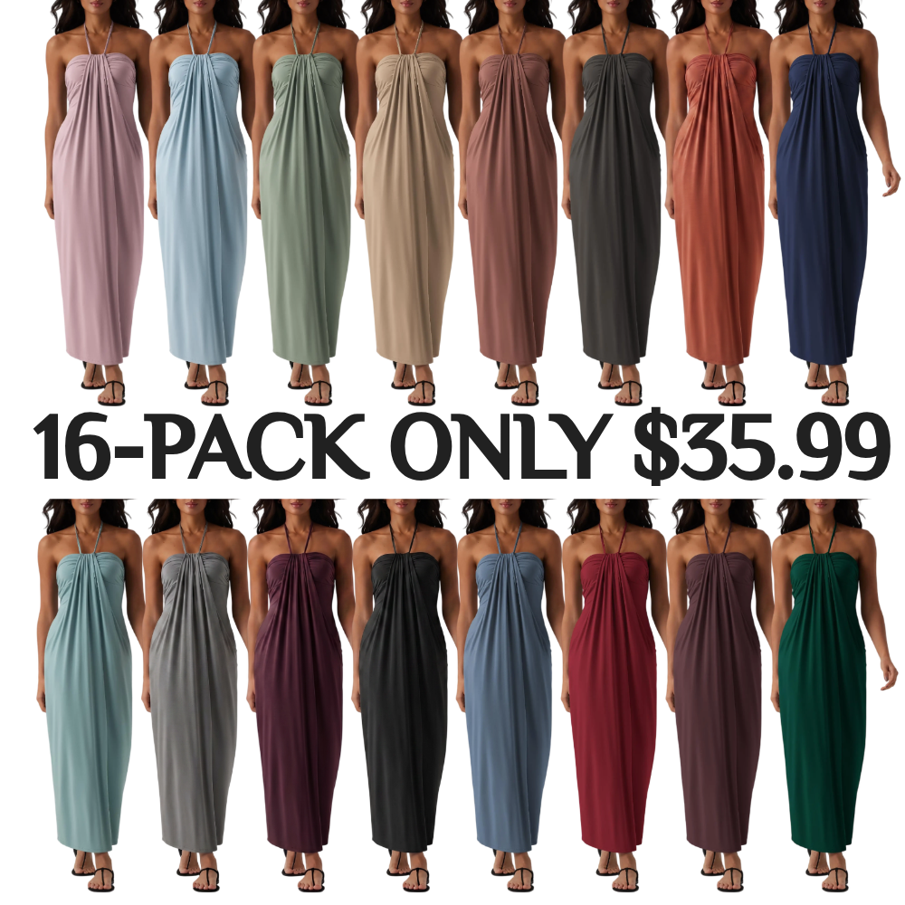 ❤️DEALS FOR YOU-Women's Halter Tie Back Maxi Dress