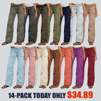 ⚡FINAL SALE⚡- 8 PACK  women-s-high-stretch-mid-rise-straight-pants