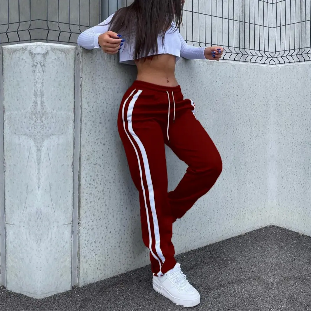 🔥 Limited-Time Sale ✨ Women’s Striped Athletic Pants | Casual Comfort Lounge Trousers | Year-Round Activewear for Everyday & Back to School 🎒👖