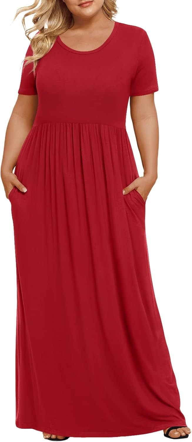 Women's Plus Size Maxi Dresses for Curvy