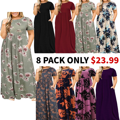 Women's Plus Size Maxi Dresses for Curvy