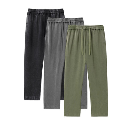 🔥 Limited-Time Sale ✨ Men’s Acid Wash Sweatpants | Solid Color Cotton Casual Jogger Pants | All-Season Comfort Wear 👖