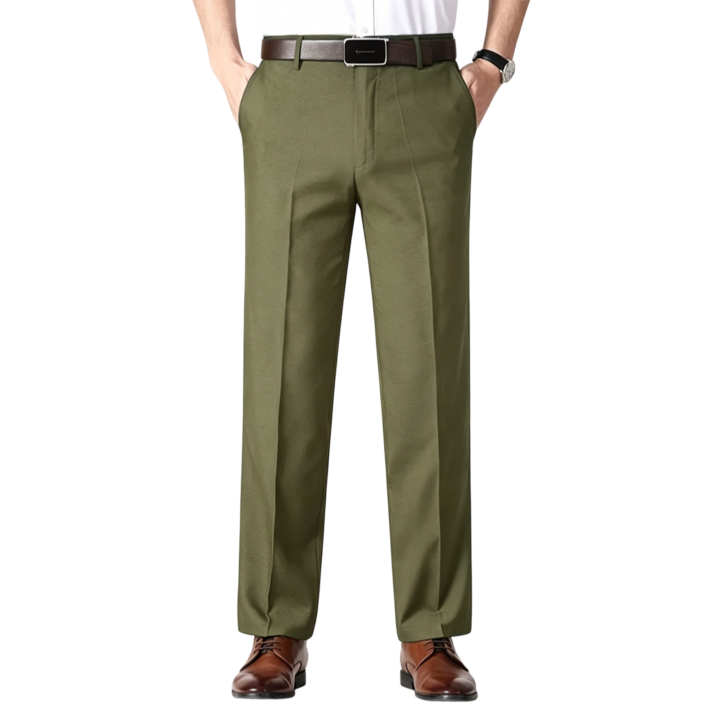 Men’s Classic Ice Silk High Waist Comfort Pants
