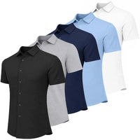 5-PACK $19.99(Black+Heather Grey+Navy+Light Blue+White)