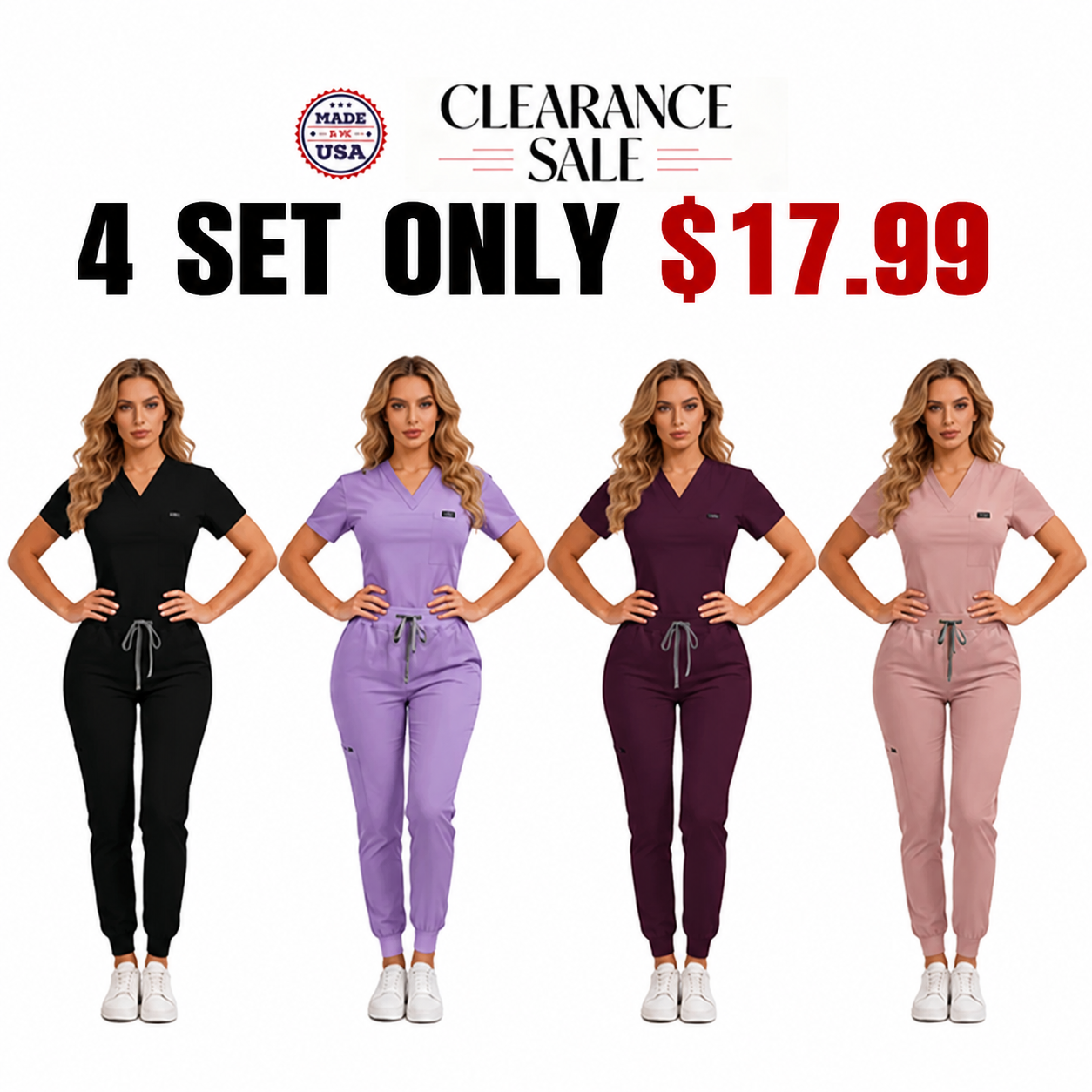 Women's Daily Wear Two-Piece Outfit, Anti-Pilling Lightweight Breathable Multi-Pocket Top & Side Pocket Jogger Pants for Casual, Travel & Lounge Daily Suits