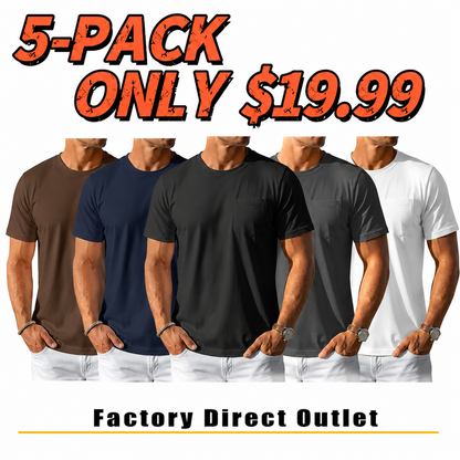 🔥 Last Day Deal! Heavyweight Loose Fit Pocket Tee 💪 Durable cotton workwear shirt — Big & Tall available(Also Available in Big & Tall)