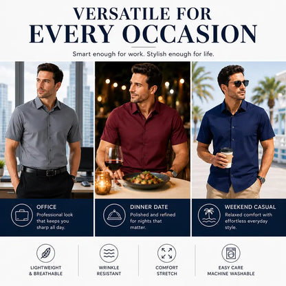 Mens Muscle Fit Dress Shirts
