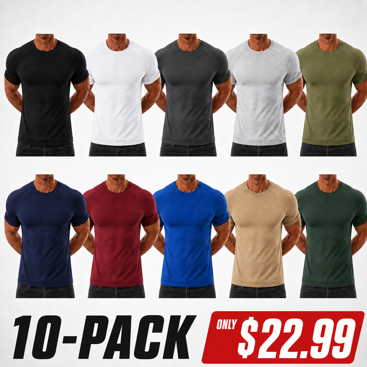 Men's Raglan Sleeve Tee, Athletic Tapered Fit