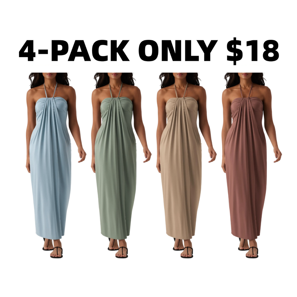 ❤️DEALS FOR YOU-Women's Halter Tie Back Maxi Dress