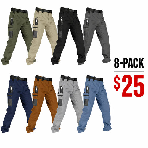Men's Solid Color Waterproof Tactical Work Pants