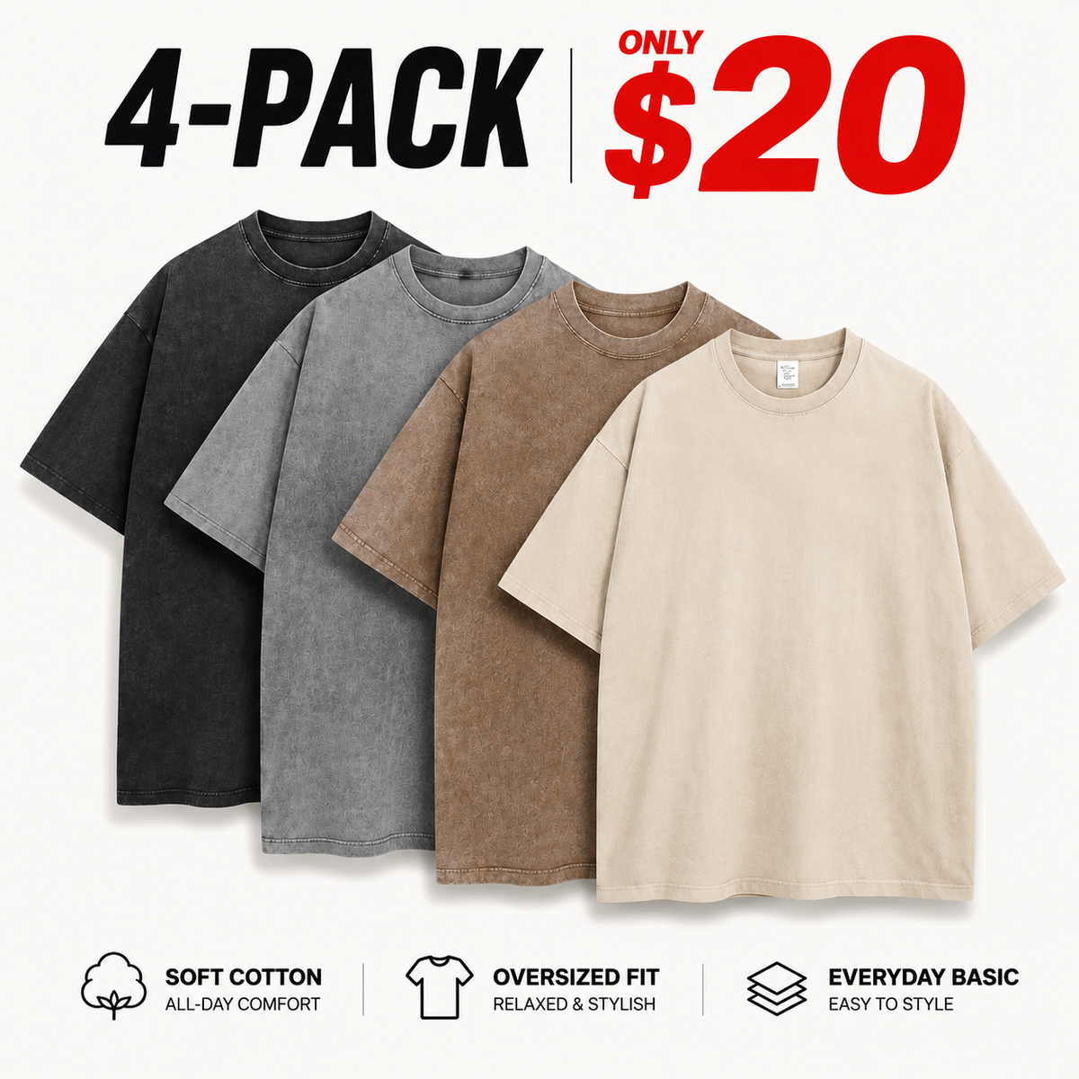 Loose-Fit Cotton T-Shirts