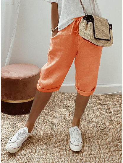 ⏳Time-Limited Special Offer!⏰👖Women's Casual Cotton Linen Capris✨🌿