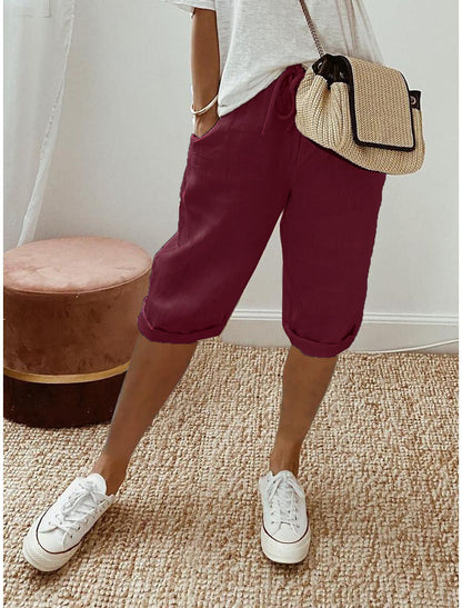 ⏳Time-Limited Special Offer!⏰👖Women's Casual Cotton Linen Capris✨🌿