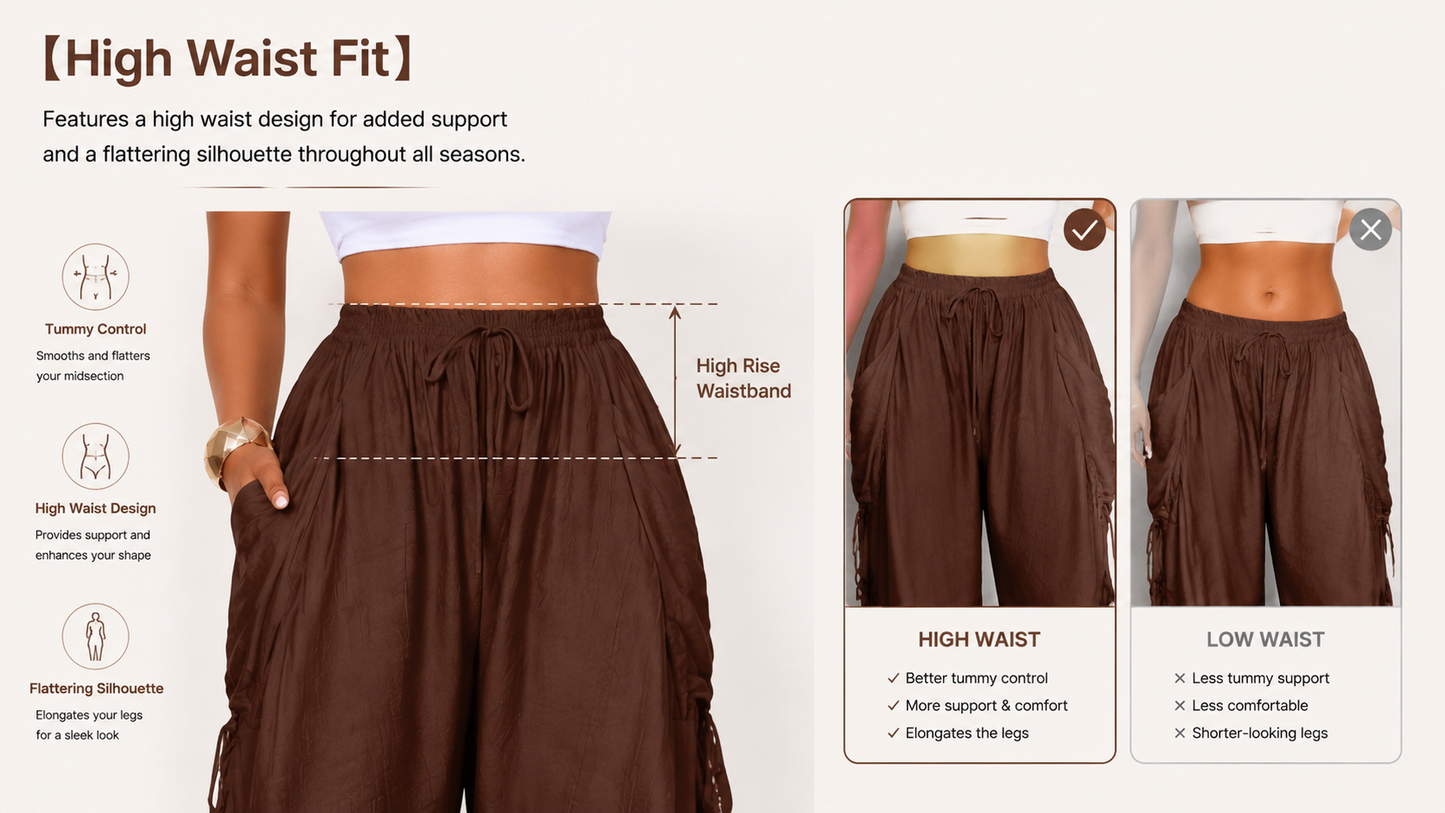 🔥BIG SALE, limited stock 🔥 Women’s High Waist Wide Leg Pants – Flattering Fit for All Body Types