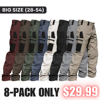 🔥8-Pack Only $27.99🔥Men's 8-Pack Unisex 10-Pocket Heavy Duty zipper waterproof tactical Work Pants