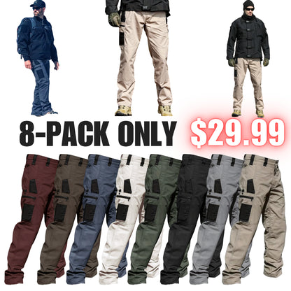 🔥8-Pack Only $27.99🔥Men's 8-Pack Unisex 10-Pocket Heavy Duty zipper waterproof tactical Work Pants